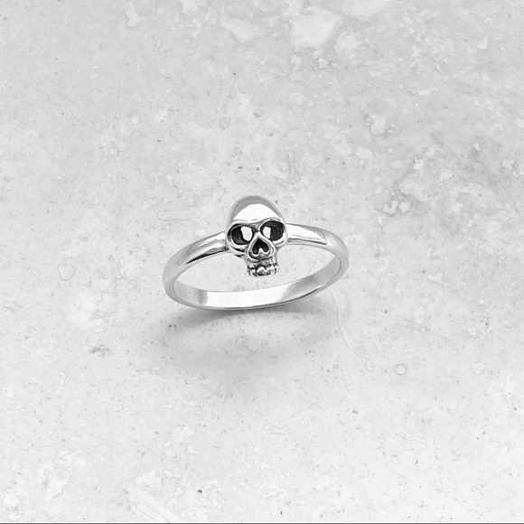 Sterling Silver Skull Ring, Religious Ring - Picture 8 of 13